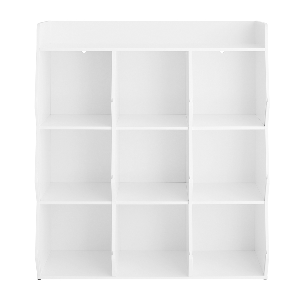 Image of SoBuy Libreria Montessoriana per Bambini Scaffale Portagiochi con 9 Scomparti Aperti Libreria da Terra per Cameretta 95x34x105 cm Bianco KMB120-W